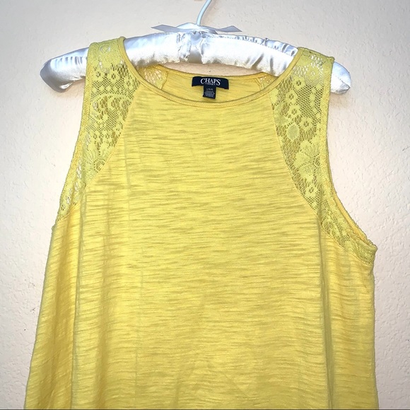 ✅ Chaps Yellow Lace Tank - Picture 4 of 8